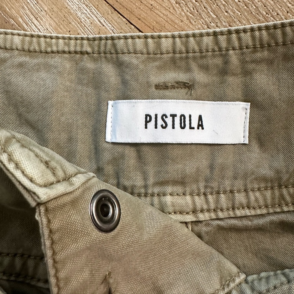 Pistola Pamela High Rise Straight Trouser in Kaki Size M - Picture 6 of 15